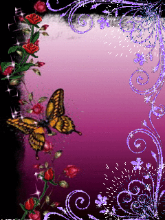 Бархатные бабочки. Анимированные заставки на телефон 240х320.